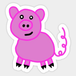 Cute Pink Piggy Sticker